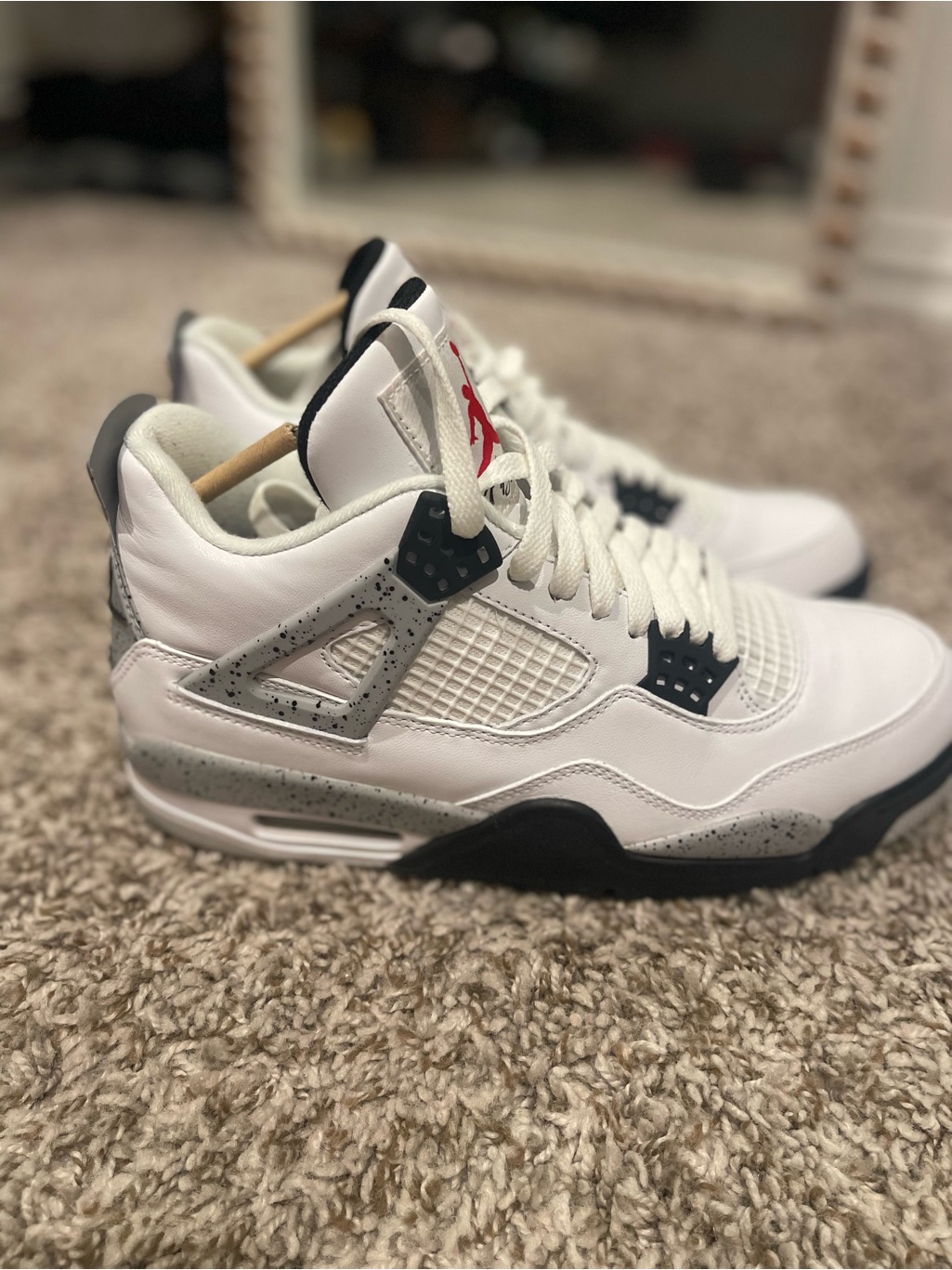 Air Jordan 4 Retro White Cement Sneakers